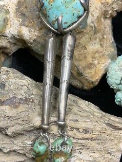 Old Pawn, EARLY Hopi Ralph Tawangyaouma Sterling Silver & Turquoise Bolo