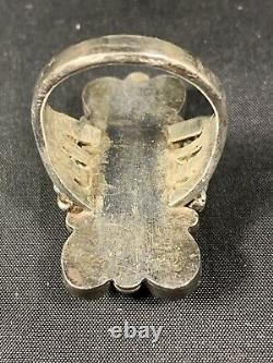 Old Pawn Early Navajo C. 1930-50 Sleeping Beauty & Royston Sterling Ring Size 11