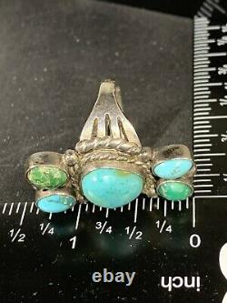 Old Pawn Early Navajo C. 1930-50 Sleeping Beauty & Royston Sterling Ring Size 11