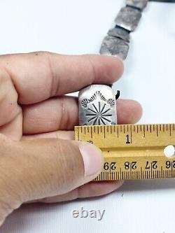 Old Pawn Early Navajo Native American Sterling Silver. 925 Concho Belt & Buckle