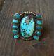 Old Pawn Navajo Ring Early Turquoise Sterling Silver 925 6.75 6 3/4 6.5 6 1/2