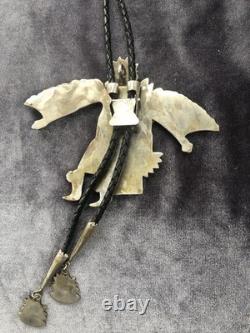 Old Vintage Zuni Eagle Dancer Early 50's 60's Turquoise Shell Inlay Unsigned