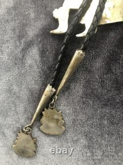 Old Vintage Zuni Eagle Dancer Early 50's 60's Turquoise Shell Inlay Unsigned