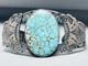 One Of Best Early Vintage Navajo Spiderweb Turquoise Sterling Silver Bracelet