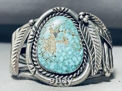 One Of The Best Early Birds Eye Kingman Turquoise Sterling Silver Bracelet