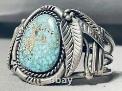 One Of The Best Early Birds Eye Kingman Turquoise Sterling Silver Bracelet