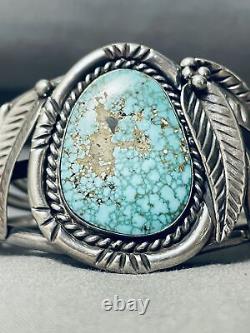 One Of The Best Early Birds Eye Kingman Turquoise Sterling Silver Bracelet