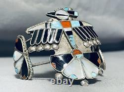 One Of The Best Vintage Zuni Early Bird Turquoise Sterling Silver Bracelet