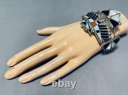 One Of The Best Vintage Zuni Early Bird Turquoise Sterling Silver Bracelet