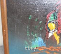 Original Native American Dancer Oil on Canvas 1918 18 x 24 Southwest Early 1900s