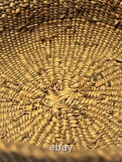 Original Native American Indian Dark Weaved Tinglit Basket Early 1900's #AB1
