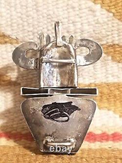 Outstanding Old Pawn Sterling Navajo Native American 3d Kachina Pendant Bolo