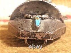 Outstanding Old Pawn Sterling Navajo Native American 3d Kachina Pendant Bolo