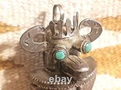 Outstanding Old Pawn Sterling Navajo Native American 3d Kachina Pendant Bolo