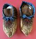 Pair Late 19th Early20thc. Assiniboine Native American Beaded Childs Mocassins