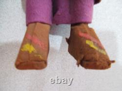 Pair early Skookum Bully Good Native American Indian Dolls 12