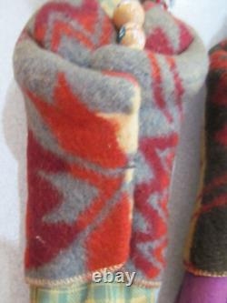 Pair early Skookum Bully Good Native American Indian Dolls 12 Pair early Skookum Bully Good Native American Indian Dolls 12