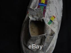 Pair of 1890s-early 1900s Cheyenne Native American Beaded Moccasins