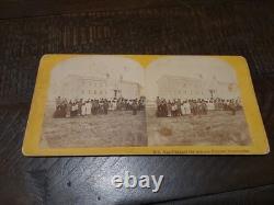 Pawnee Reservation School Native American Indian Stereoview Photo Oklahoma OK