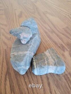 Pink & Gray Granite Native American Stone Effigy Rock Art, Artifacts, Tools