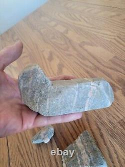 Pink & Gray Granite Native American Stone Effigy Rock Art, Artifacts, Tools