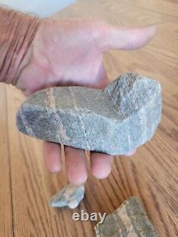 Pink & Gray Granite Native American Stone Effigy Rock Art, Artifacts, Tools