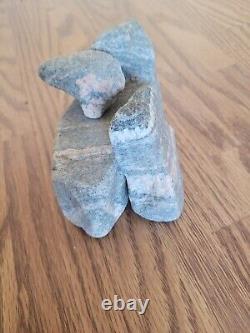 Pink & Gray Granite Native American Stone Effigy Rock Art, Artifacts, Tools