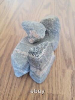 Pink & Gray Granite Native American Stone Effigy Rock Art, Artifacts, Tools