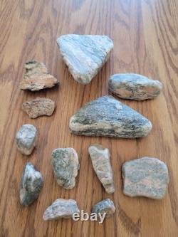 Pink Snake Native American Indian Stone Effigy Rock Art, Artifacts, Tools