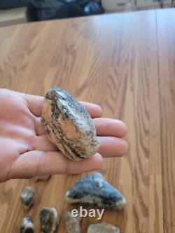 Pink Snake Native American Indian Stone Effigy Rock Art, Artifacts, Tools