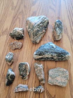 Pink Snake Native American Indian Stone Effigy Rock Art, Artifacts, Tools