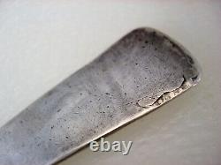 RARE EARLY NAVAJO HANDWROUGHT INGOT SILVER SPOON with TURQUOISE STONE