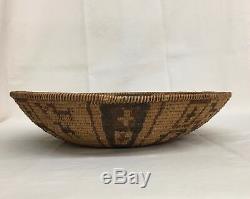 RARE! Early Native American Yavapai/Western Apache Polychrome Basket -Circa 1890