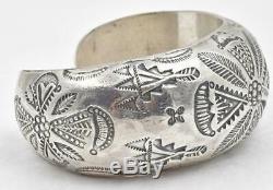 Ralph Tawangyaouma Early Hopi Cuff Bracelet Sterling Silver Native American