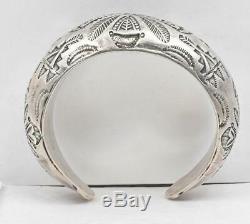 Ralph Tawangyaouma Early Hopi Cuff Bracelet Sterling Silver Native American