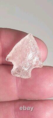 Rare Authentic Translucent Early Corner Notched Dart, Bird Point, Arrowhead