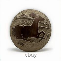 Rare Early Carla Nampeyo Claw Sgraffito Brown Seed Pod Pottery 1984 Signed 3