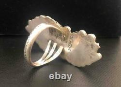 Rare Early Carol Kee Zuni signed Native American Sterling Silver Ring Vintage