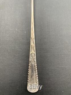 Rare Early Coin Silver Ingot Six Iced Tea Spoons Navajo Hopi Native American Vtg Rare Early Coin Silver Ingot Six Iced Tea Spoons Navajo Hopi Native American Vtg