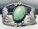 Rare Early Deposit Carico Lake Turquoise Vintage Navajo Sterling Silver Bracelet