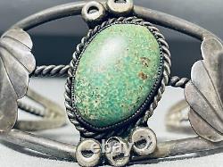 Rare Early Deposit Carico Lake Turquoise Vintage Navajo Sterling Silver Bracelet