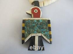 Rare Early Depression Era Santo Domingo Thunderbird Native American Necklace