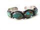 Rare Early Fred Harvey Era Navajo Bracelet Green Turquoise Sterling Gorgeous