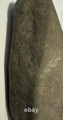 Rare Early Native American Stone Hammer Club Maul Tool Left Handed Handle