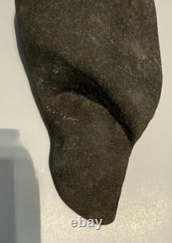 Rare Early Native American Stone Hammer Club Maul Tool Left Handed Handle