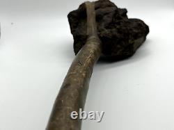 Rare Early Navajo Indian Hand Carved Lava Rock Ceremonial Peace Pipe Artifact