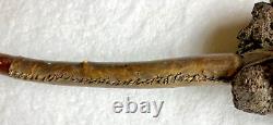 Rare Early Navajo Indian Hand Carved Lava Rock Ceremonial Peace Pipe Artifact