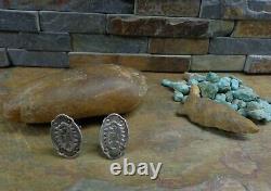 Rare Early Navajo Sterling Thunderbird Cufflinks Native Old Pawn Fred Harvey Era