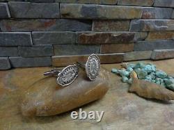 Rare Early Navajo Sterling Thunderbird Cufflinks Native Old Pawn Fred Harvey Era