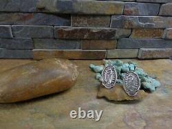 Rare Early Navajo Sterling Thunderbird Cufflinks Native Old Pawn Fred Harvey Era